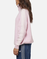 Adidas Women's Funnel Neck Quarter Zip Sweatshirt Pink