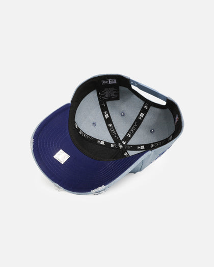 New Era Chicago Bulls 'Distressed Denim' 9FORTY A-Frame Snapback Light Wash Denim