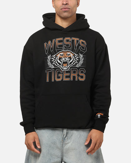 Bleacher Athletic Wests Tigers NRL Adult Club Wreath Hoodie Black