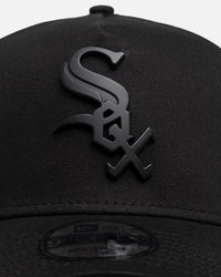 New Era Chicago White Sox "Black Metal Badge" 9Forty A-Frame Snapback Black