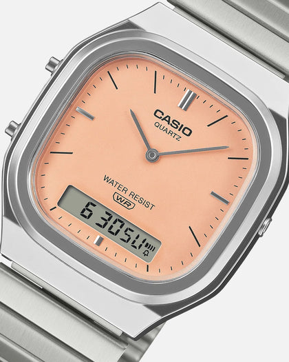 Casio AQ240E-4A Watch Silver/Orange