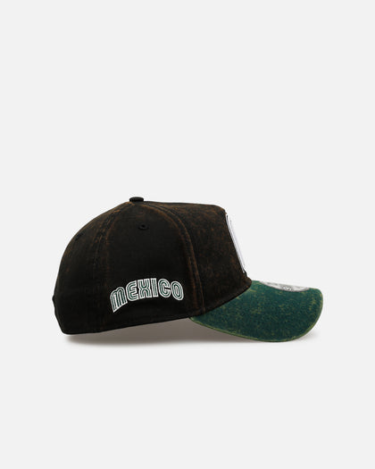 New Era Mexico National Baseball Team 'Washed Green 2.0' 9FORTY A-Frame Snapback Black/Green