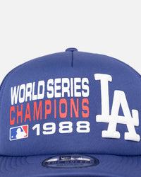 New Era Los Angeles Dodgers 'Puff Print' Pre-Curved Golfer Trucker Snapback Dark Royal
