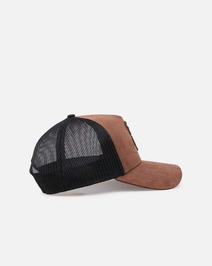47 Brand San Diego Padres 'Tonal Suede' '47 Offside Trucker Snapback Chocolate