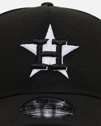 New Era Houston Astros 'Easy Black and White' 9FORTY A-Frame Snapback Black/White