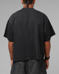 Loiter Script T-Shirt Washed Black