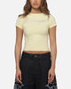 Ed Hardy Women's Cyber Rhinestone Baby T-Shirt Butter Yellow
