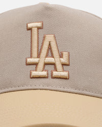 Pro Standard Los Angeles Dodgers 'Gramercy' Pinch Front Strapback Taupe