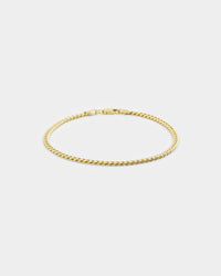 House Of Auric 3mm Cuban Link Bracelet 18k Gold Vermeil