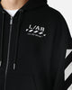Off White Diag Full Zip Hoodie Black