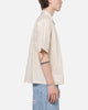 Carre Signature Rose Button Up Shirt Natural Pinstripe