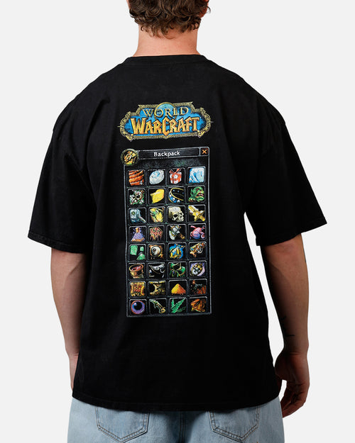 73Studio X World of Warcraft: How Big Is Your Sack T-Shirt Black Acidwash