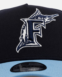New Era Florida Marlins 'Ocean' 9FORTY A-Frame Snapback Navy/Sky Blue