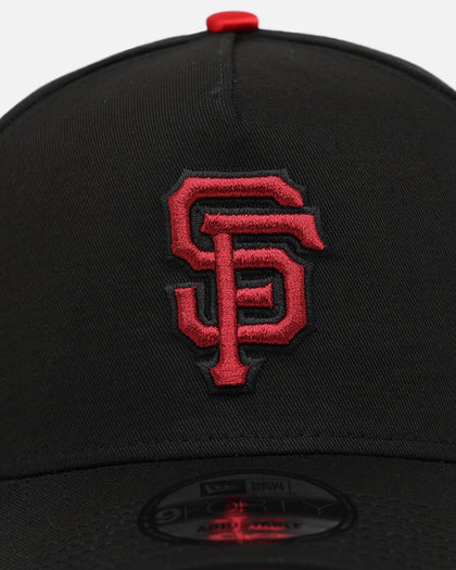 New Era San Francisco Giants 'Satin Scarlet' 9FORTY A-Frame Snapback Black/Scarlet