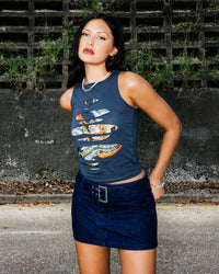 Ed Hardy Women's Ripped Dragon Tank Black