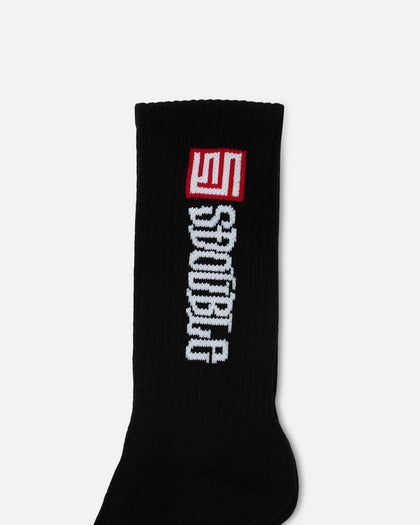S Double S Cube Mid Block Socks 3 Pack Assorted