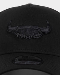 New Era North Queensland Cowboys 'Black On Black' 9FORTY A-Frame Snapback Black