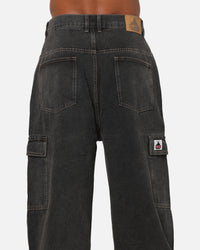 X-Large Baggy Cargo Bull Denim 91 Pants Black