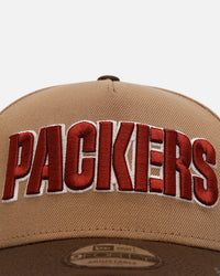 New Era Green Bay Packers 'Thanksgiving Football' 9FORTY A-Frame Snapback Khaki