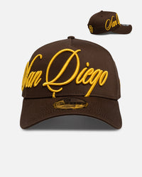 New Era San Diego Padres "Calligraphic" 9Forty A-Frame Snapback Dark Brown