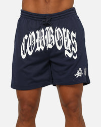 Mitchell & Ness Dallas Cowboys Arch Script Shorts Navy
