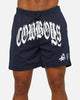 Mitchell & Ness Dallas Cowboys Arch Script Shorts Navy
