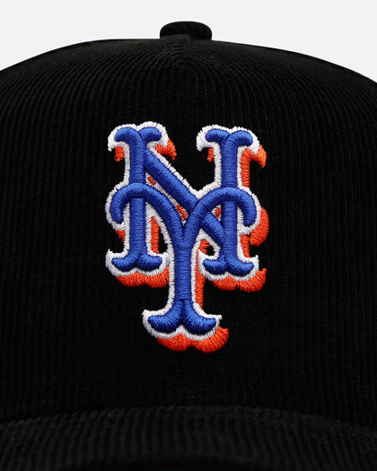 New Era New York Mets 'Black Cord' 9FORTY A-Frame Corduroy Snapback Black