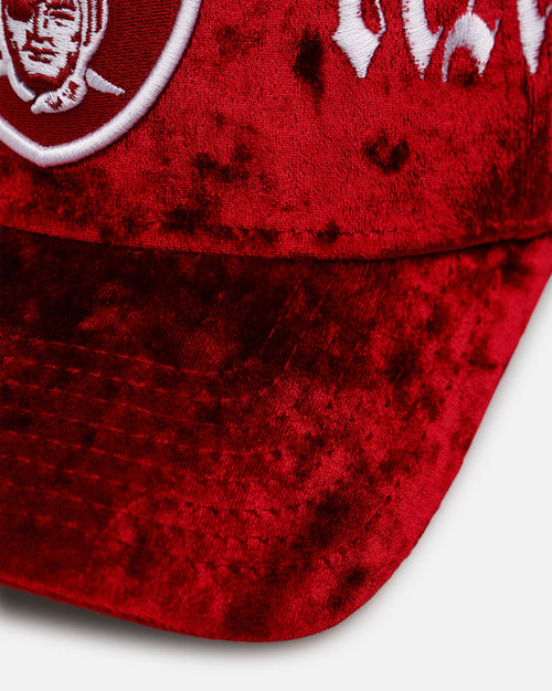 New Era Las Vegas Raiders 'Crushed Velvet Dreams' 9FORTY A-Frame Snapback Maroon