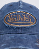 Von Dutch Distressed Zigzag Dad Strapback Cap Navy