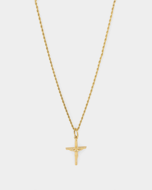Saint Morta Crucifix Pendant Gold