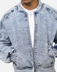 Saint Morta Flight Denim Jacket Blue Stonewash