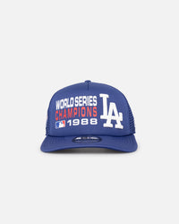 New Era Los Angeles Dodgers 'Puff Print' Pre-Curved Golfer Trucker Snapback Dark Royal
