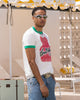 Loiter Gummy Ringer T-Shirt Off White/Green