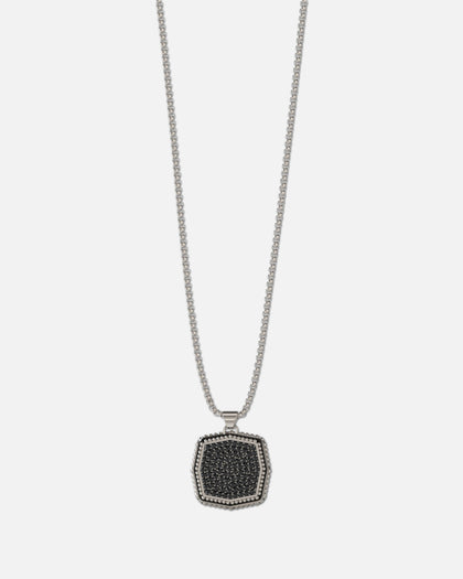 Guess Mainline Back To Black Octagon Necklace Black