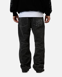 Revenge Cross Denim Pants Black