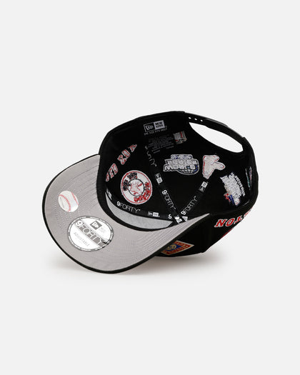 New Era Boston Red Sox 'All Over Embroidery' 9FORTY A-Frame Snapback Black