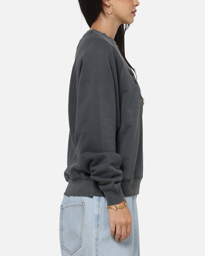 Tommy Jeans Women's TJW Boxy Leopard Varsity Crewneck Black