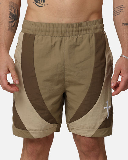 Saint Morta Holy Grail Nylon Shorts Brown