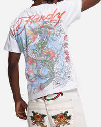 Ed Hardy Rising Dragon Vintage T-Shirt White