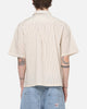 Carre Signature Rose Button Up Shirt Natural Pinstripe