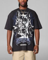 Loiter Dog Pound Vintage T-Shirt Black Acidwash