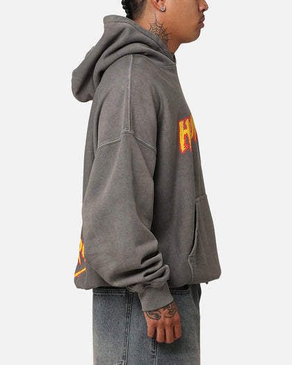 Culture Kings X WWE Hulk Hogan Hulkamania Premium Hoodie Washed Charcoal