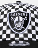 New Era Las Vegas Raiders 'Checker Trucker' 9FORTY A-Frame Trucker Snapback White
