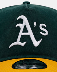 New Era Oakland Athletics 'Washed Truckers' 9FORTY A-Frame Trucker Snapback Official Team Color