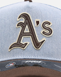 Pro Standard Oakland Athletics 'Denim Suede' Pro Pinch Strapback Denim