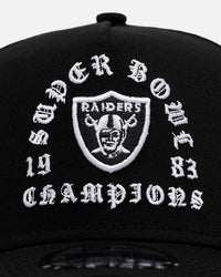 New Era Las Vegas Raiders 'Gothic Arch 2.0' 9FORTY A-Frame Snapback Black/White
