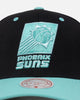 Mitchell & Ness Phoenix Suns "Ice Blue" Script Origin Snapback Black/Ice Blue