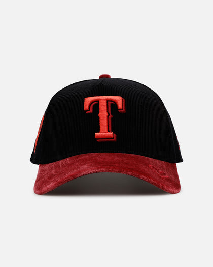 New Era Texas Rangers 'Velvet Cord Certified Lover' 9FORTY A-Frame Premium Corduroy Snapback Black