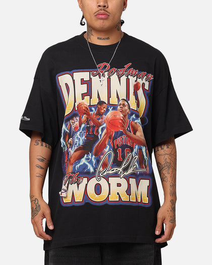 Mitchell & Ness Detroit Pistons Dennis Rodman Rookie Season T-Shirt Faded Black