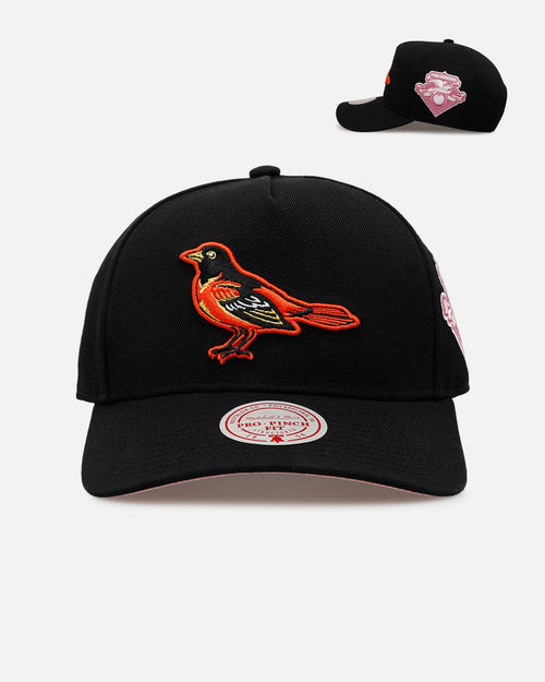 Mitchell & Ness Baltimore Orioles 'Pink Side Patch' Pro Pinch Snapback Official Team Color
